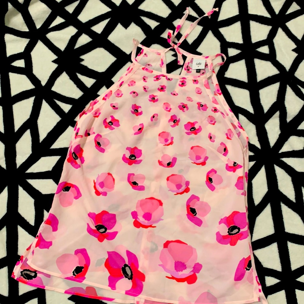 CABI floral pink cami sz M